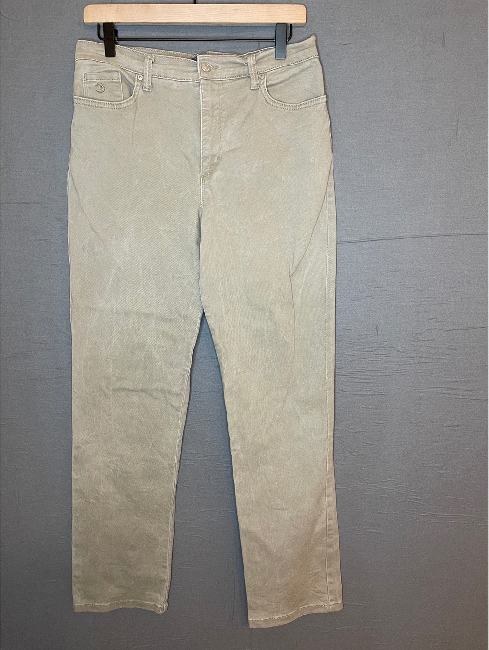 Gloria Vanderbilt Amanda Jeans Size 10 Khaki Beige High Rise Straight Leg